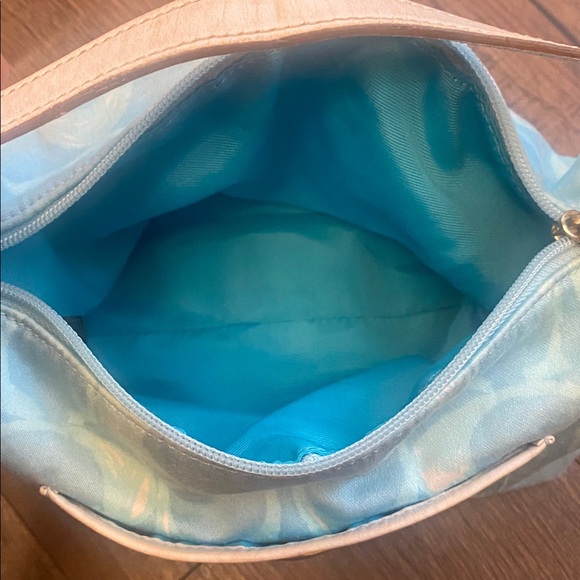 Coach Blue and Pink Patterned Bag - Picture 4 of 17